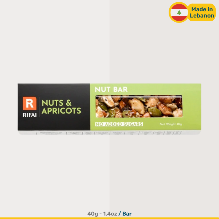 Lebanese Al Rifai Nuts and Apricots Bar | 40g Bars