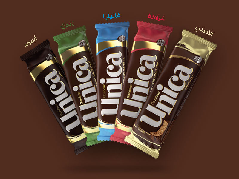 Gandour Unica Strawberry Chocolate Wafer | 30g Bars