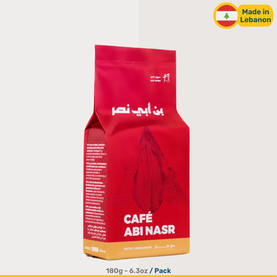 Lebanese Café Abi Nasr Coffee | With Cardamom | 180g Packs