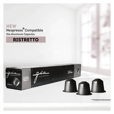 Gia Espresso Coffee Capsules | Ristretto | 10 Capsules | 60g Boxes