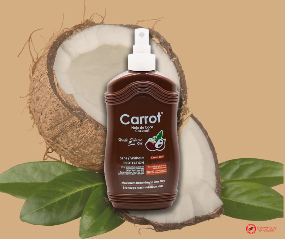 Carrot Sun Coconut Tanning Oil | 200ml Spraybottle | 200g