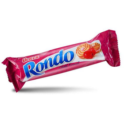 Ülker Rondo Strawberry Biscuit | Box of 24 Packs | 1464g Box