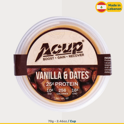 Acup Vanilla & Dates Protein Cup |  70g Cups