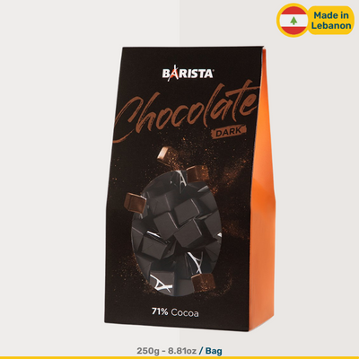 Lebanese Barista 71% Dark Chocolate Cubes | 250g Bag