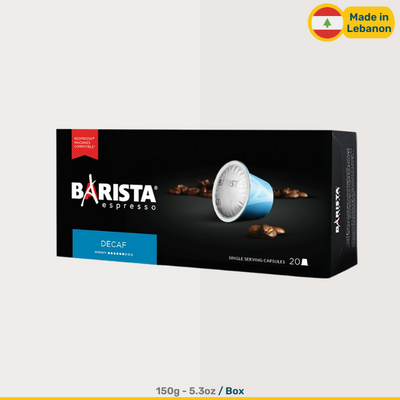 Barista Espresso Coffee Capsules | Decaf | 20 Capsules | 165g Boxes
