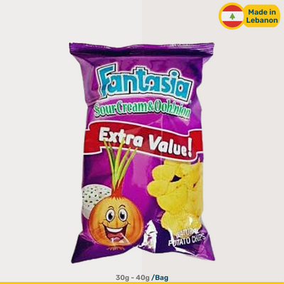 Fantasia Sour Creme & Onion Chips | 40g Bags