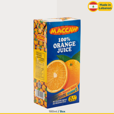 Maccaw Orange Juice | 180ml Box | 180g Box