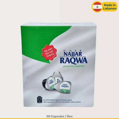 Najjar Raqwa Turkish Coffee Capsule | With Cardamom | 50 Capsules | 520g Boxes