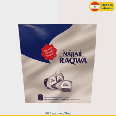 Najjar Raqwa Turkish Coffee Capsule | Without Cardamom | 50 Capsules | 520g Boxes