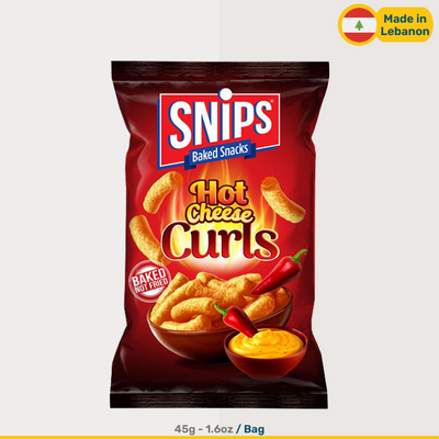 Snips Hot Cheese Curls | 30g Bags
