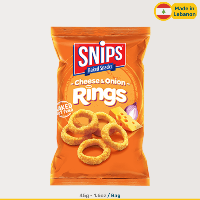 Delicious Snips Cheese and Onion Rings Healthy Baked Snacks Jibly World