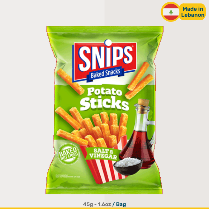 Snips Salt & Vinegar Potato Sticks | 30g Bags