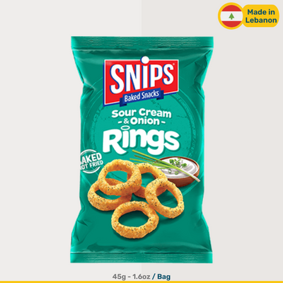 Snips Sour Cream and Onion Rings | 30g Bags