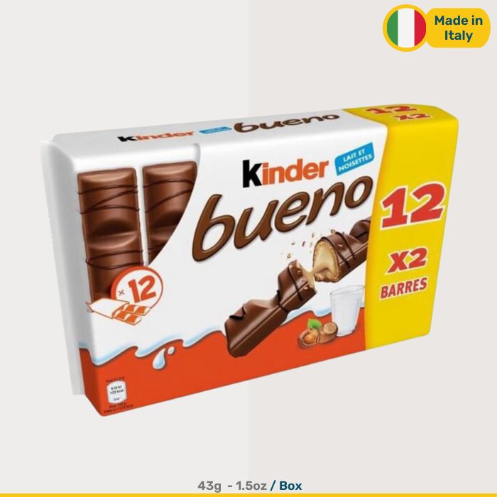 Kinder Bueno | Box of 12 Bars | 522g Box