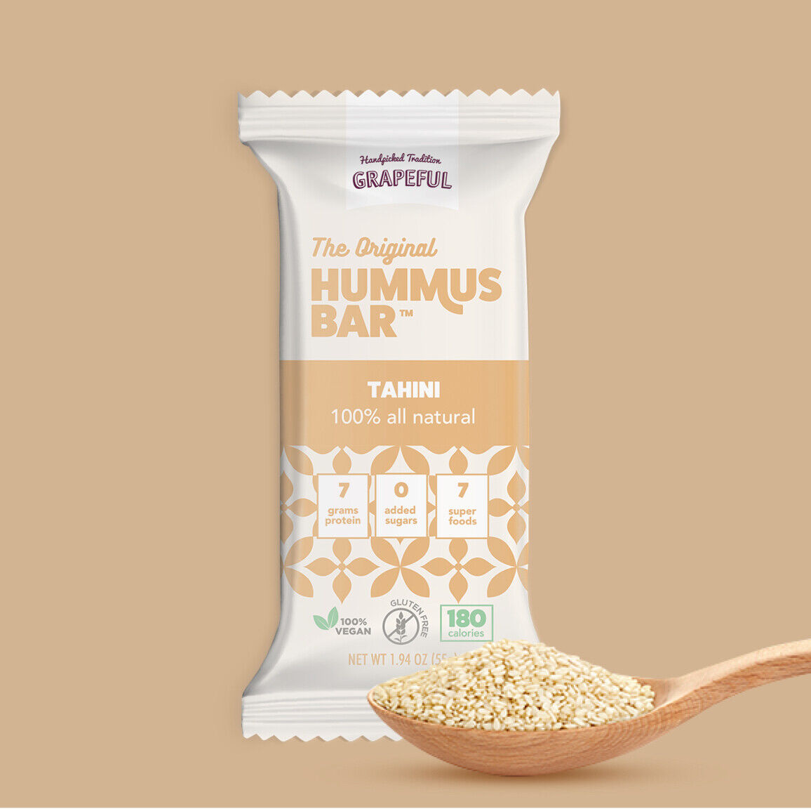 Lebanese Grapeful The Original Hummus Bar | 55g Bar